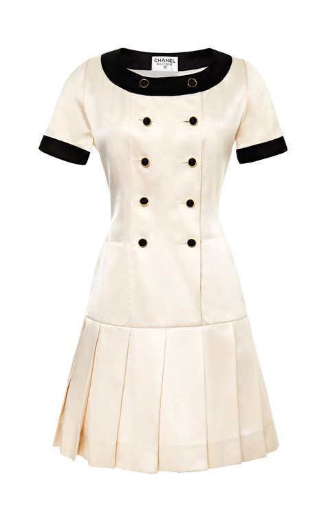 white chanel dress 2015|Chanel knee length ladies dresses.